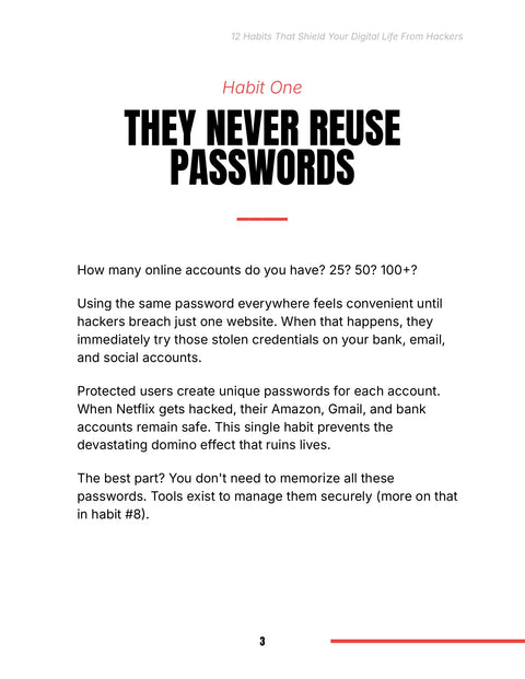 Why Unique Passwords Matter - understand sample from 12 Habits That Shield Your Digital Life From Hackers
