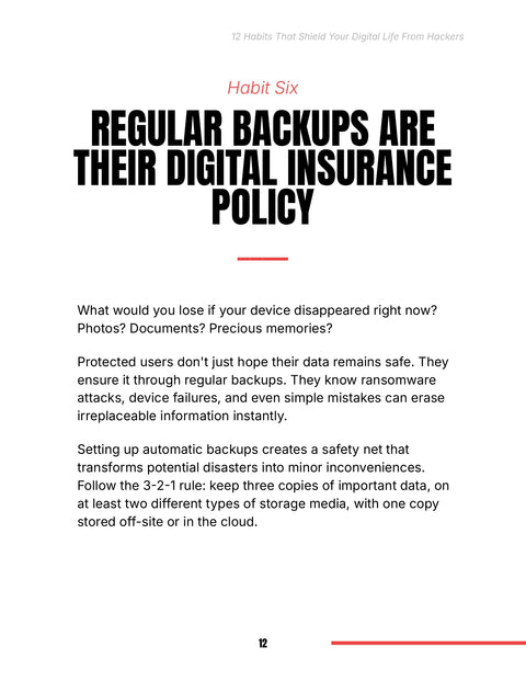 Use the Three-Two-One Backup Model - framework sample from 12 Habits That Shield Your Digital Life From Hackers
