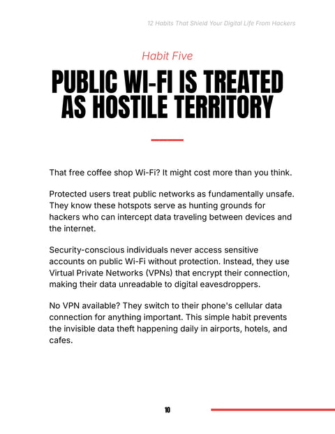 Protect Activity on Public Networks - act sample from 12 Habits That Shield Your Digital Life From Hackers