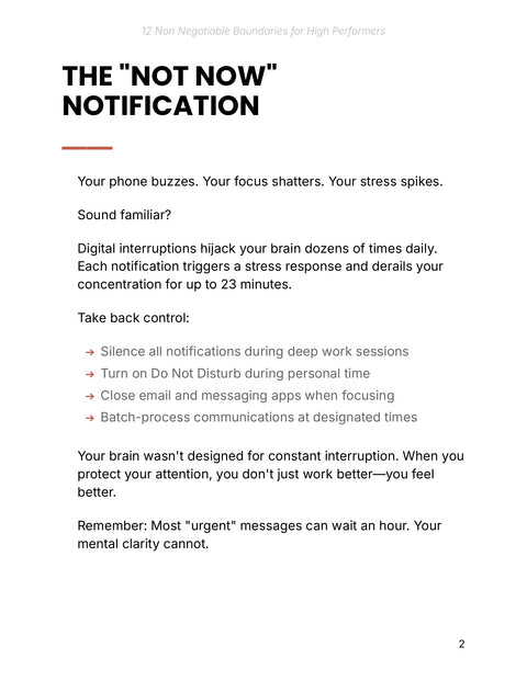 Protect Attention with Communication Boundaries - understand sample from 12 Non Negotiable Boundaries for High Performers