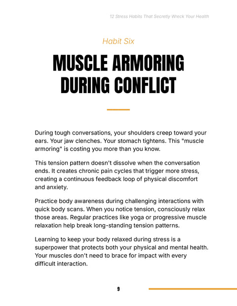 Habit Six - practice sample from 12 Stress Habits That Secretly Wreck Your Health