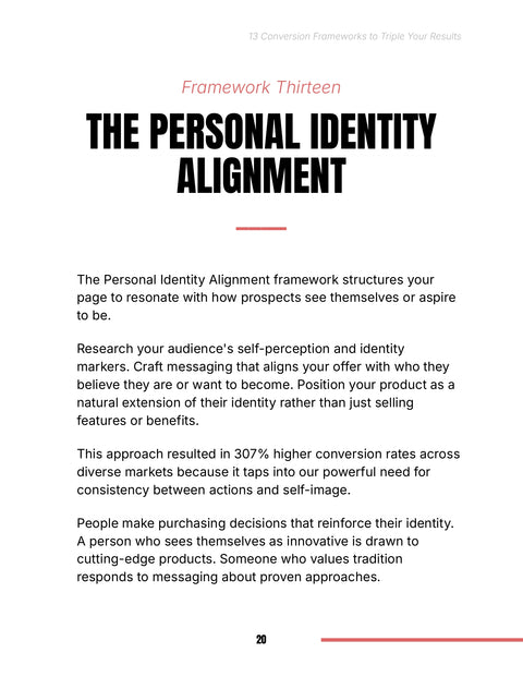Framework Thirteen - framework sample from 13 Conversion Frameworks to Triple Your Results