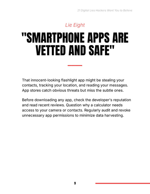 Audit Smartphone App Permissions - practice sample from 21 Digital Lies Hackers Want You to Believe