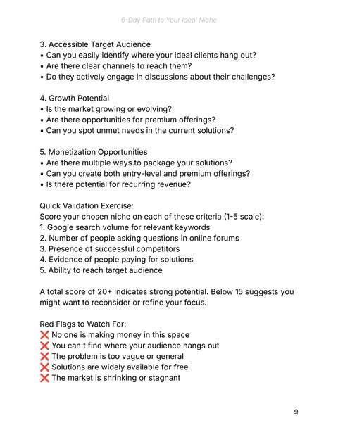 Validate a Niche with Real Market Signals - practice sample from 6-Day Path to Your Ideal Niche