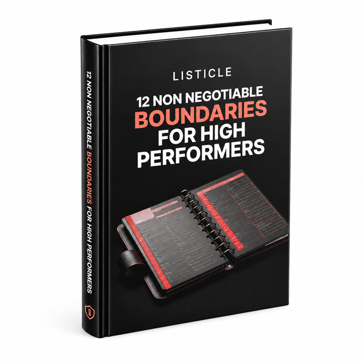 12 Non Negotiable Boundaries for High Performers ebook & guide cover