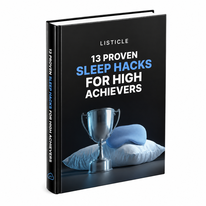 13 Proven Sleep Hacks for High Achievers ebook & guide cover