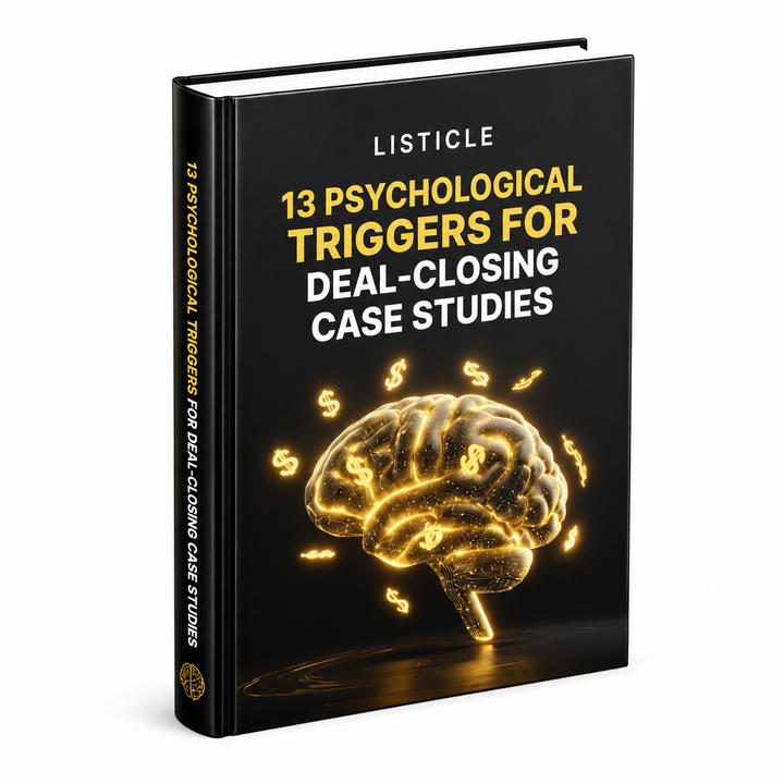 13 Psychological Triggers for Deal-Closing Case Studies ebook & guide cover