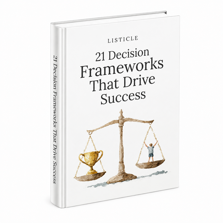 21 Decision Frameworks That Drive Success ebook & guide cover