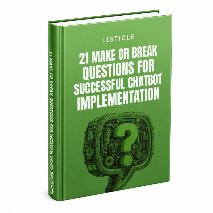 21 Make or Break Questions for Successful Chatbot Adoption guide cover