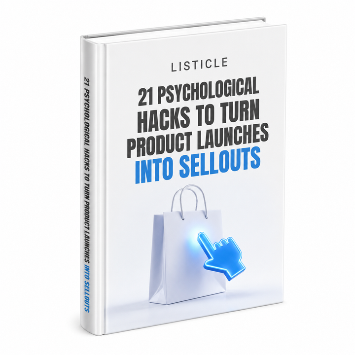 21 Psychological Hacks to Turn Product Launches Into Sellouts guide cover