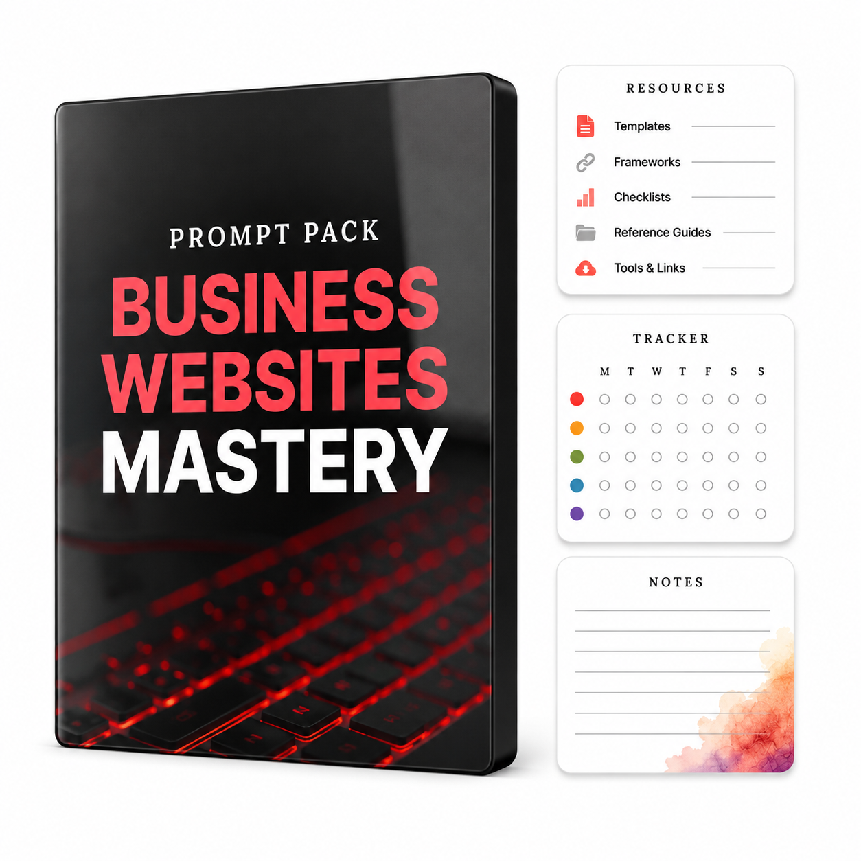 Business Websites Mastery - AI Prompt Pack template & tool cover