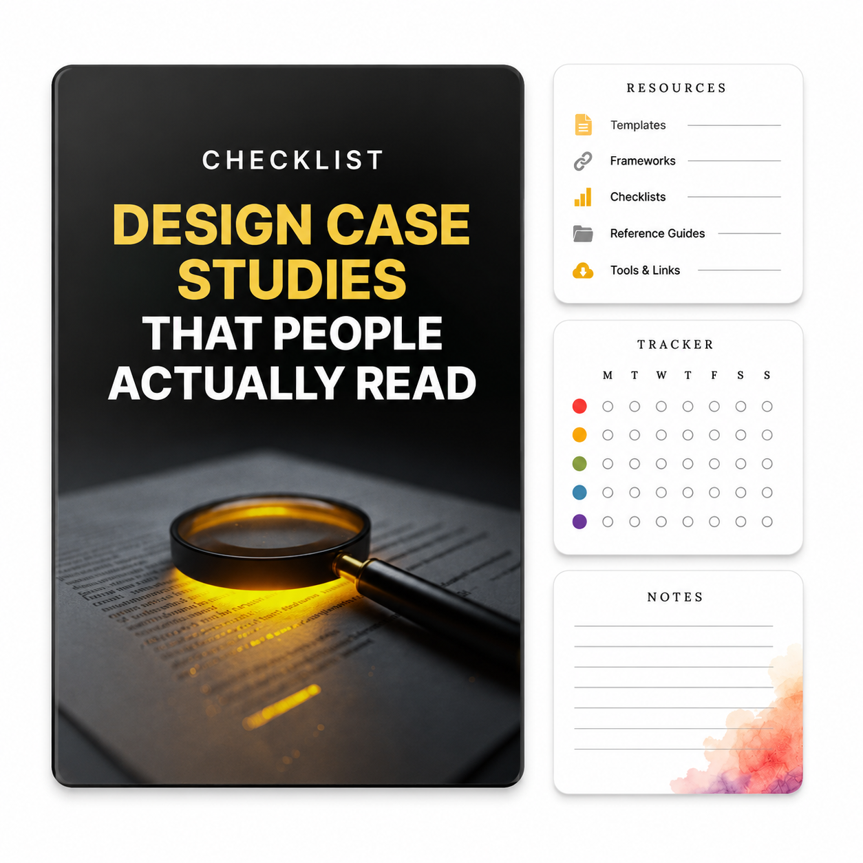 Design Case Studies That People Actually Read checklist cover