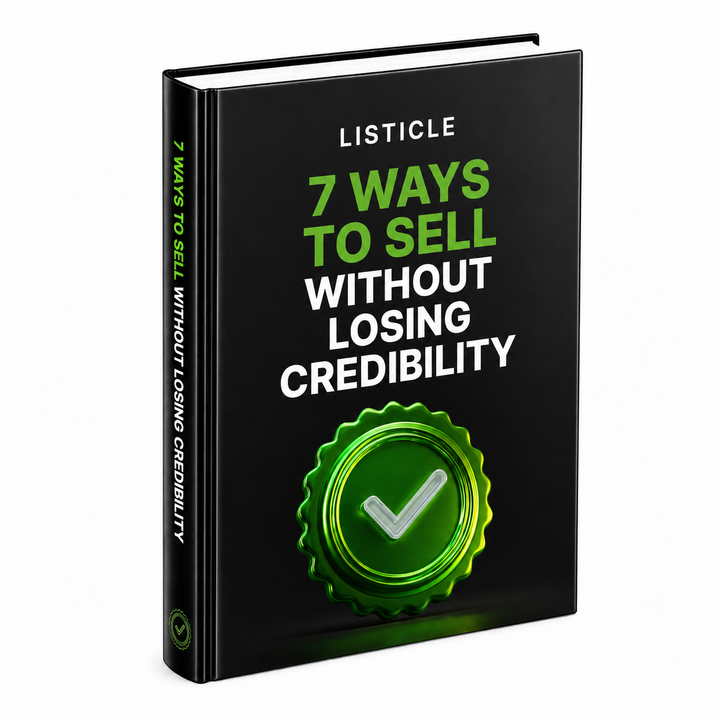 7 Ways to Sell Without Losing Credibility guide cover