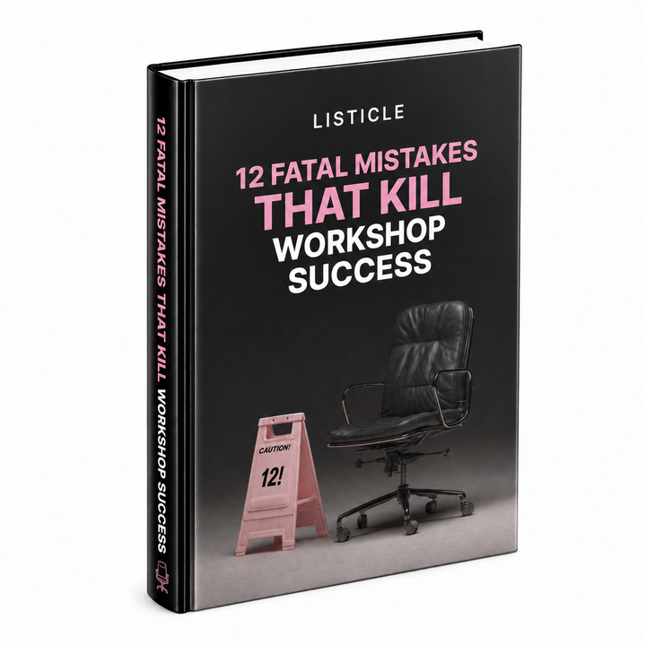 12 Fatal Mistakes That Kill Workshop Success ebook & guide cover
