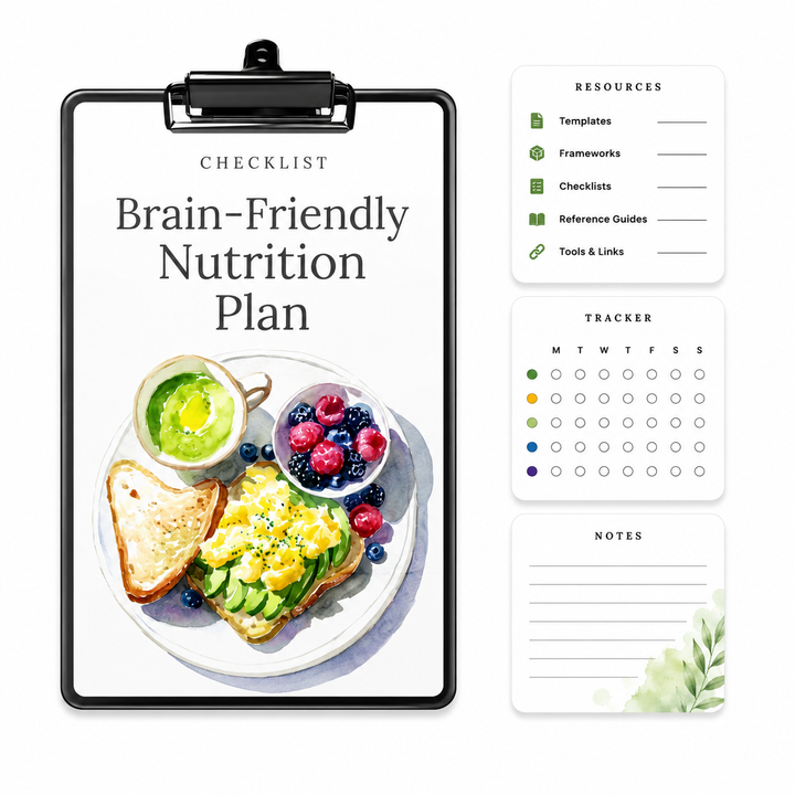 Brain-Friendly Nutrition Plan checklist cover