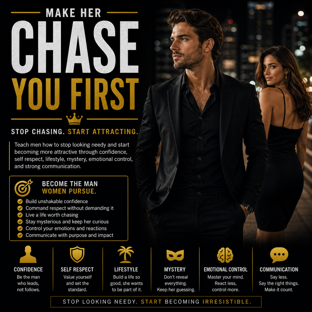 Make Her Chase You First - SuitYou dating confidence resource