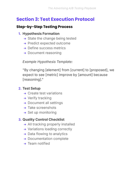 3. Quality Control Checklist - practice sample from Ad Copy A/B Testing