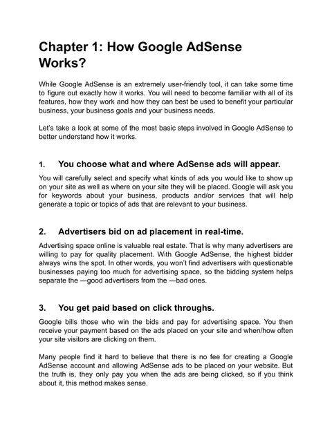 How AdSense Works - understand sample from AdSense Mastery