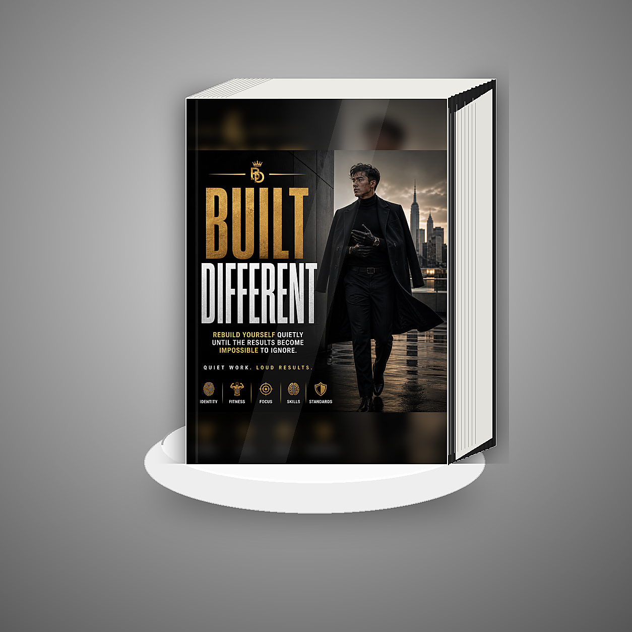Built Different book mockup cover