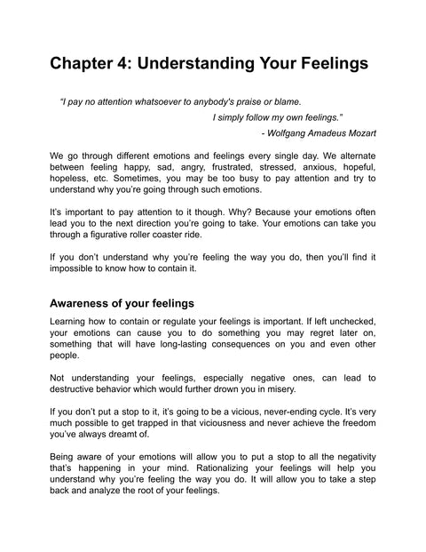 Recognize and Understand Feelings - understand sample from Create Freedom