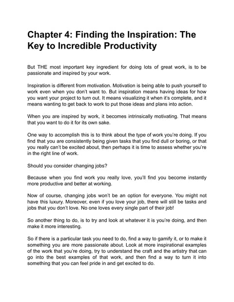 Find Purpose in Your Work - understand sample from Efficient Home Work