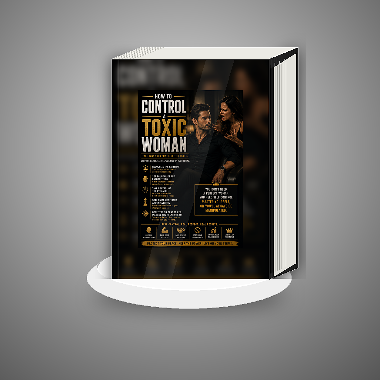 How To Control A Toxic Woman book mockup cover