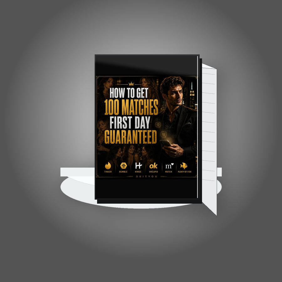 SuitYou Men book mockup - How To Get 100 Matches First Day Guaranteed