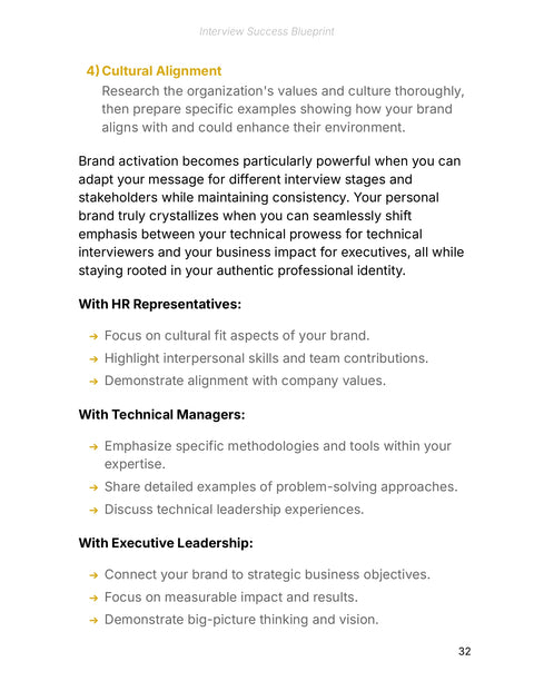 4-Cultural Alignment - practice sample from Interview Success Blueprint
