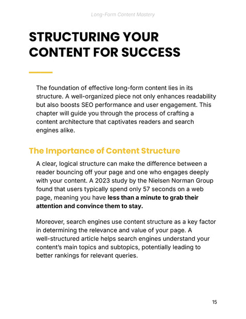 Understand Content Structure - understand sample from Long-form content