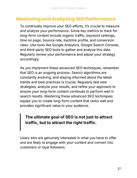 Review Content Performance - act sample from Long-form content