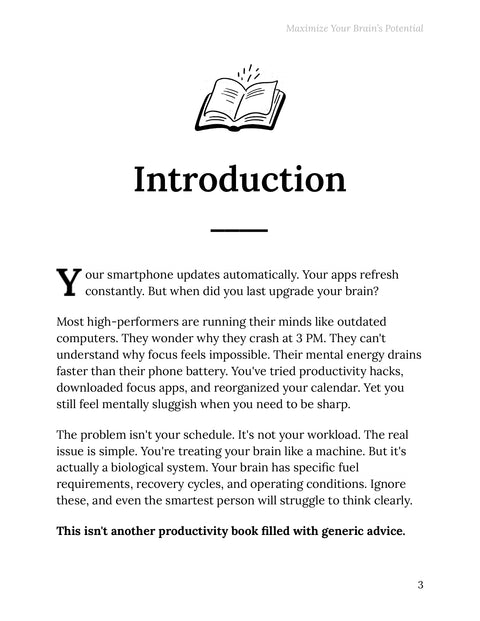 Introduction - understand sample from Maximize Your Brain’s Potential