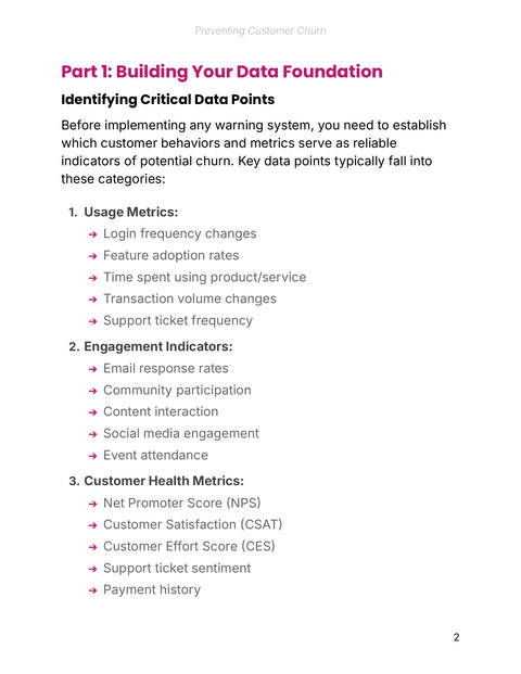 Part 1: Building Your Data Foundation Identifying Critical Data Points - understand sample from Preventing Customer Churn Before It Happens