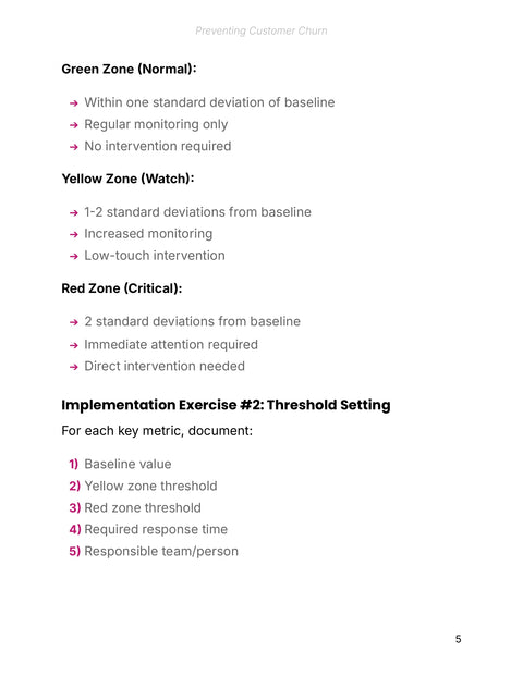 Implementation Exercise #2: Threshold Setting - practice sample from Preventing Customer Churn Before It Happens
