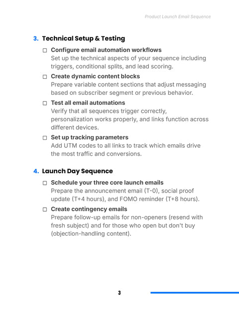 Configure and Test Launch Emails - practice sample from Product Launch Email Sequence
