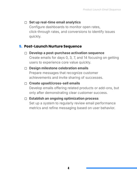 Nurture and Optimize after Launch - act sample from Product Launch Email Sequence