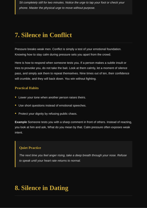 Respond Calmly to Conflict - act sample from Silent Power