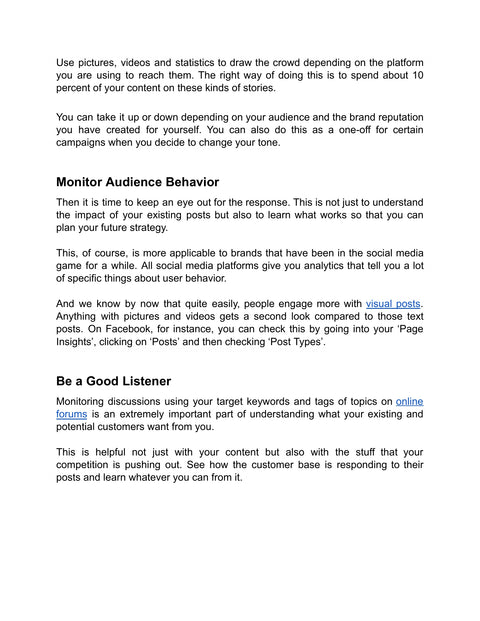 Monitor Listen and Respond - act sample from Social Marketing School