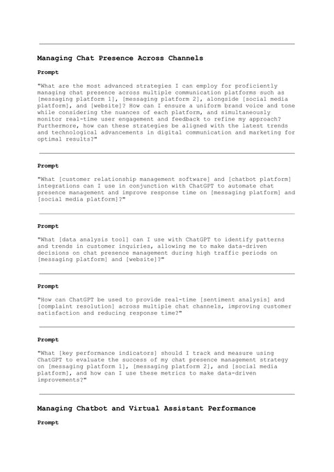 Managing Chat Presence Across Channels - understand sample from Support Prompts