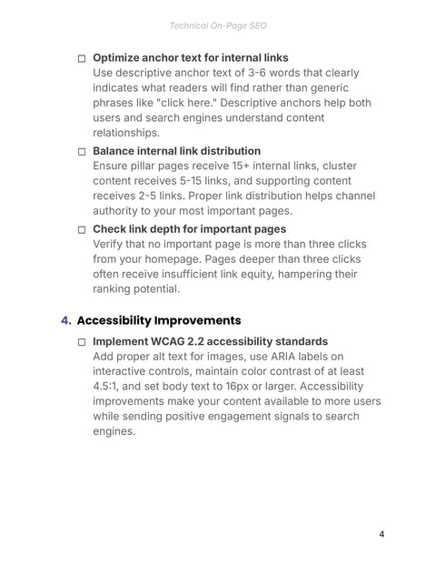 Audit Links and Accessibility - practice sample from Technical On-Page SEO