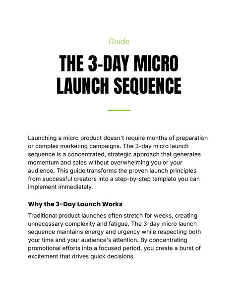 Why the 3-Day Launch Works - understand sample from The 3-Day Micro Launch Sequence
