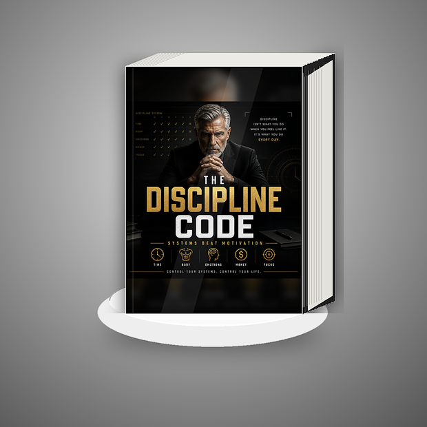The Discipline Code book mockup cover