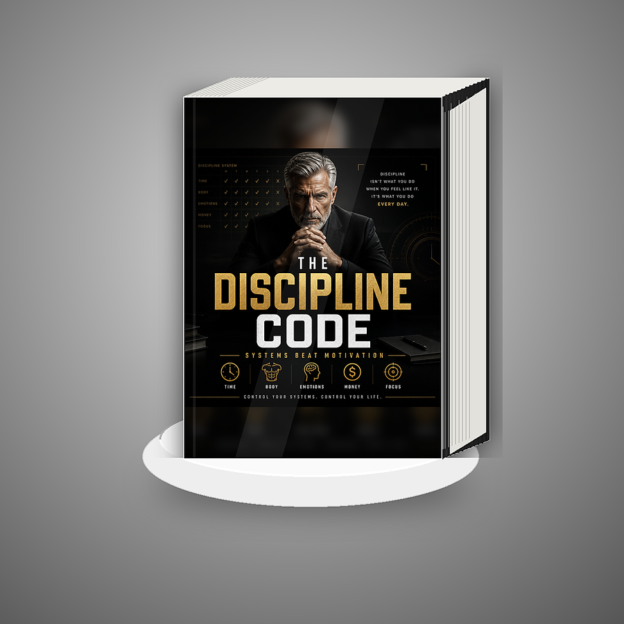 The Discipline Code book mockup cover