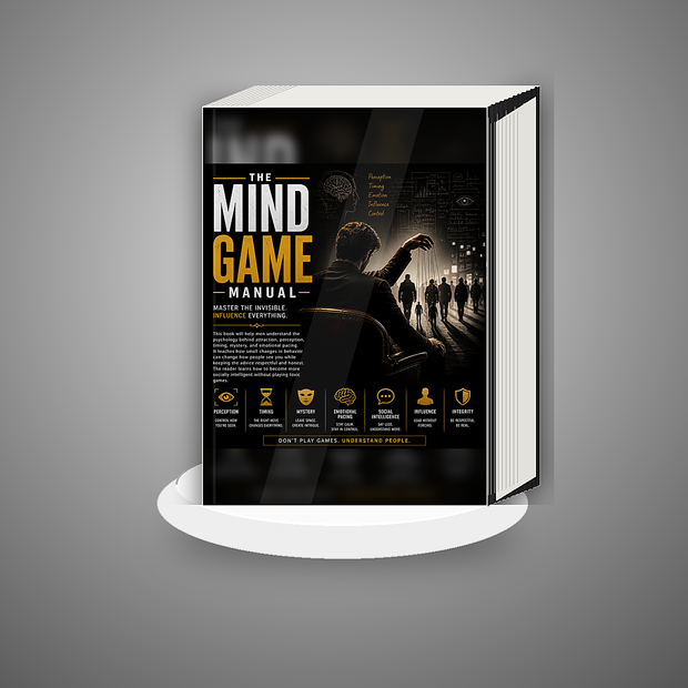 The Mind Game Manual book mockup cover