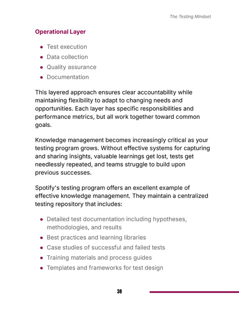 Operational Layer - practice sample from The Testing Mindset
