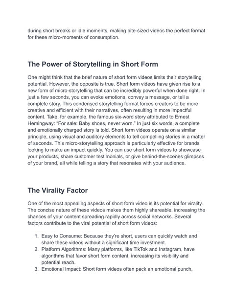 Understand Micro Storytelling - understand sample from Viral Video Mastery