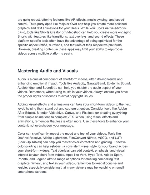 Produce Clear Audio and Visuals - practice sample from Viral Video Mastery