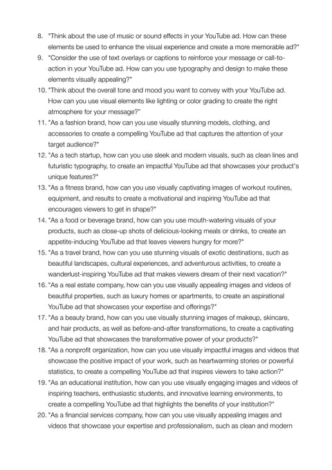 Apply Visuals to a Specific Sector - act sample from YouTube Prompts